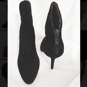 Black suede Audrey Brooke heeled boots